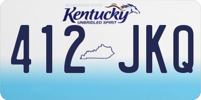 KY license plate 412JKQ