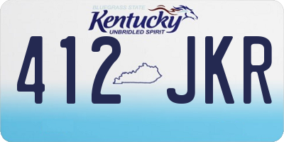 KY license plate 412JKR