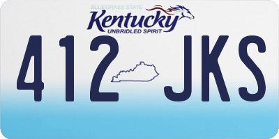 KY license plate 412JKS