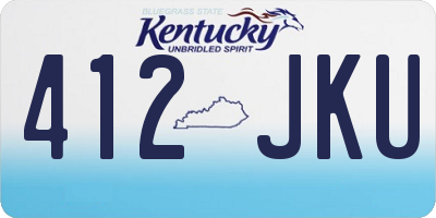KY license plate 412JKU