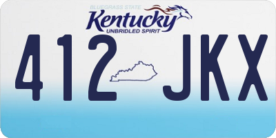 KY license plate 412JKX