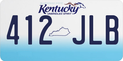 KY license plate 412JLB