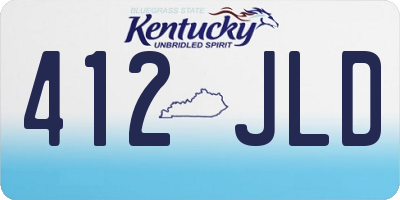 KY license plate 412JLD