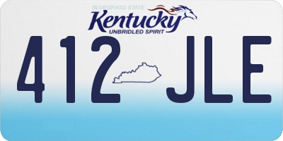 KY license plate 412JLE