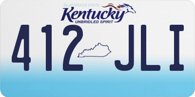 KY license plate 412JLI