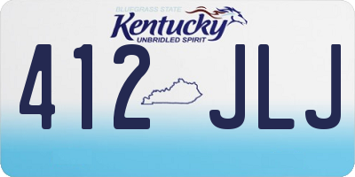 KY license plate 412JLJ