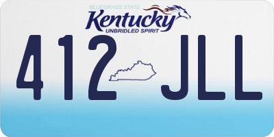 KY license plate 412JLL