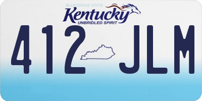 KY license plate 412JLM