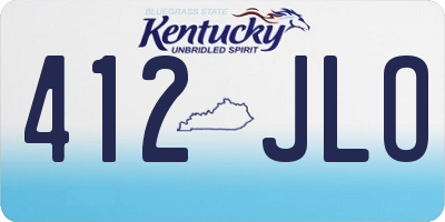 KY license plate 412JLO