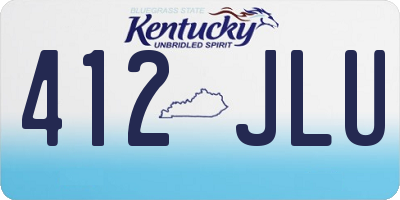KY license plate 412JLU