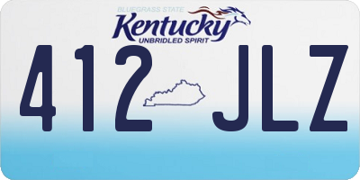 KY license plate 412JLZ