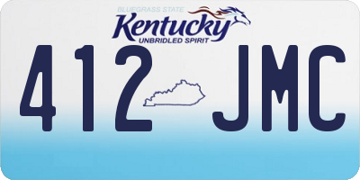 KY license plate 412JMC