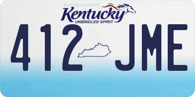 KY license plate 412JME