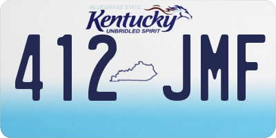 KY license plate 412JMF