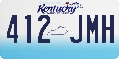 KY license plate 412JMH