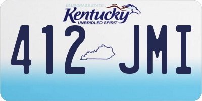 KY license plate 412JMI