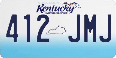 KY license plate 412JMJ