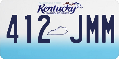 KY license plate 412JMM
