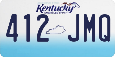 KY license plate 412JMQ