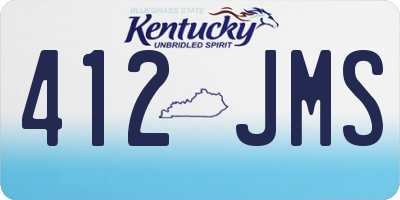 KY license plate 412JMS