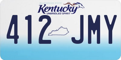 KY license plate 412JMY