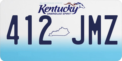 KY license plate 412JMZ