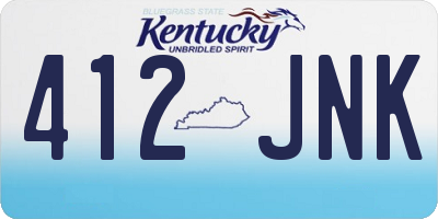 KY license plate 412JNK