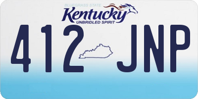 KY license plate 412JNP