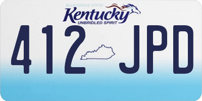KY license plate 412JPD