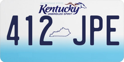 KY license plate 412JPE