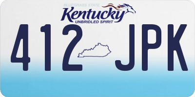 KY license plate 412JPK