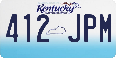 KY license plate 412JPM