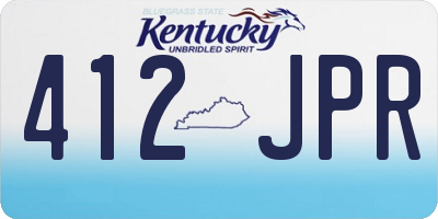 KY license plate 412JPR