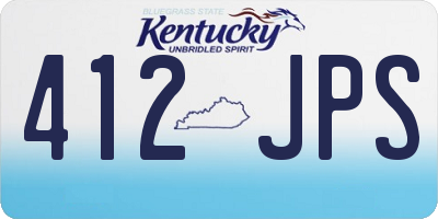 KY license plate 412JPS