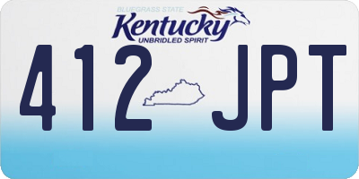 KY license plate 412JPT