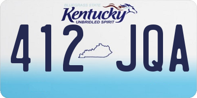 KY license plate 412JQA