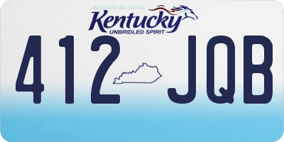 KY license plate 412JQB