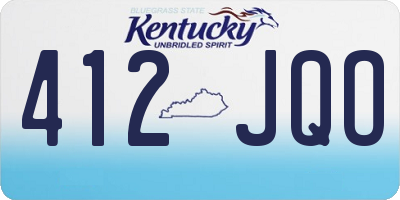 KY license plate 412JQO