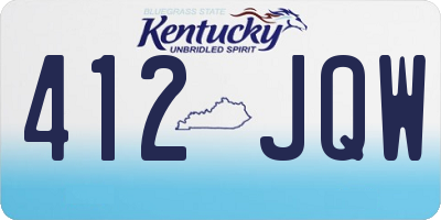 KY license plate 412JQW