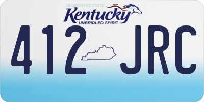 KY license plate 412JRC