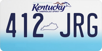 KY license plate 412JRG