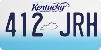 KY license plate 412JRH