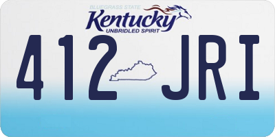 KY license plate 412JRI