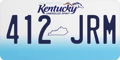 KY license plate 412JRM