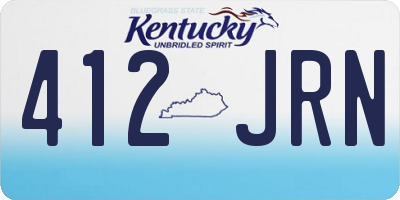 KY license plate 412JRN