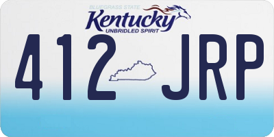 KY license plate 412JRP