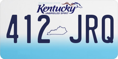 KY license plate 412JRQ