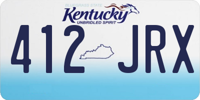 KY license plate 412JRX