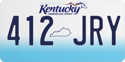 KY license plate 412JRY