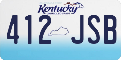 KY license plate 412JSB